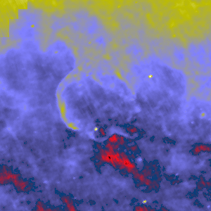 Infrared image of Cygnus Loop