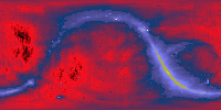 All sky image in the radio wavelength