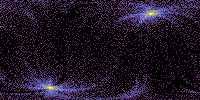 Extreme ultraviolet wavelength. The ecliptic poles are brighter due to longer satellite exposure in those regions